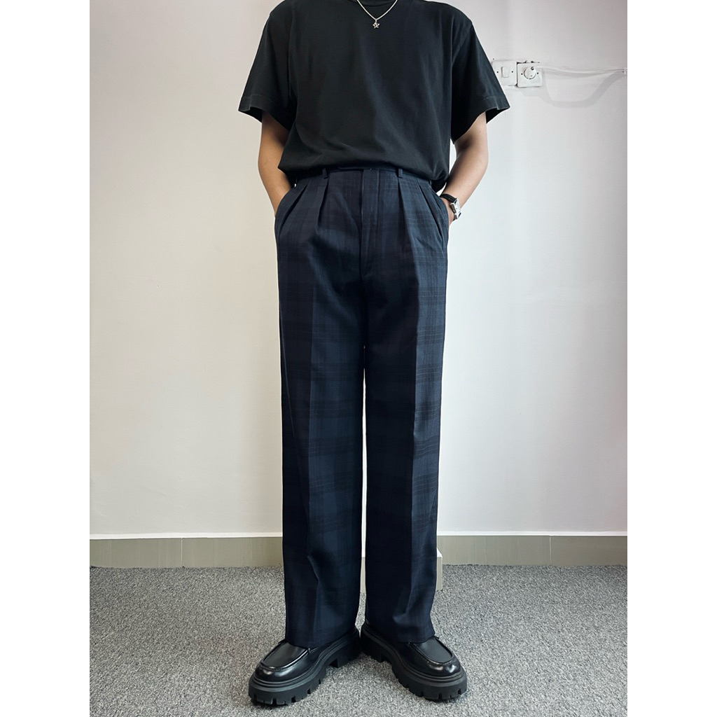 Vintage Burberrys Heavyweight Wool Trousers Pleated Trousers - code t36