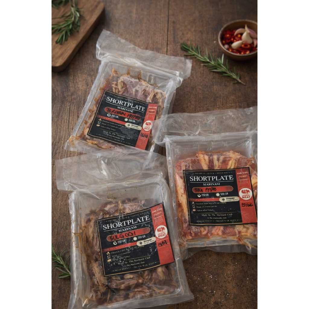 Slice Beef Marinasi Sudah Dibumbui 250 gram / US Beef Slice Shortplate/Slice with Fat/Slice Berlemak