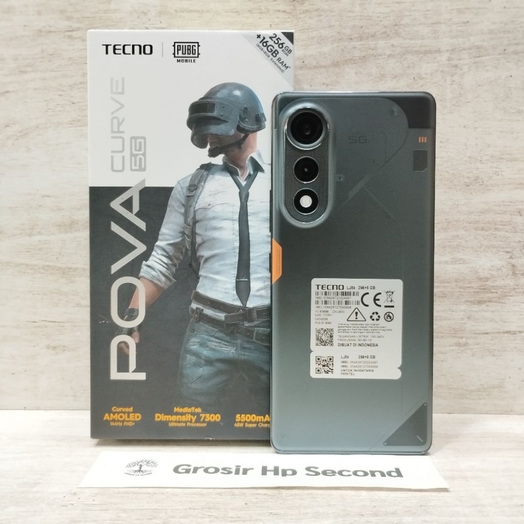 TECNO POVA CURVE 5G 8/256GB HP SECOND FULLSET