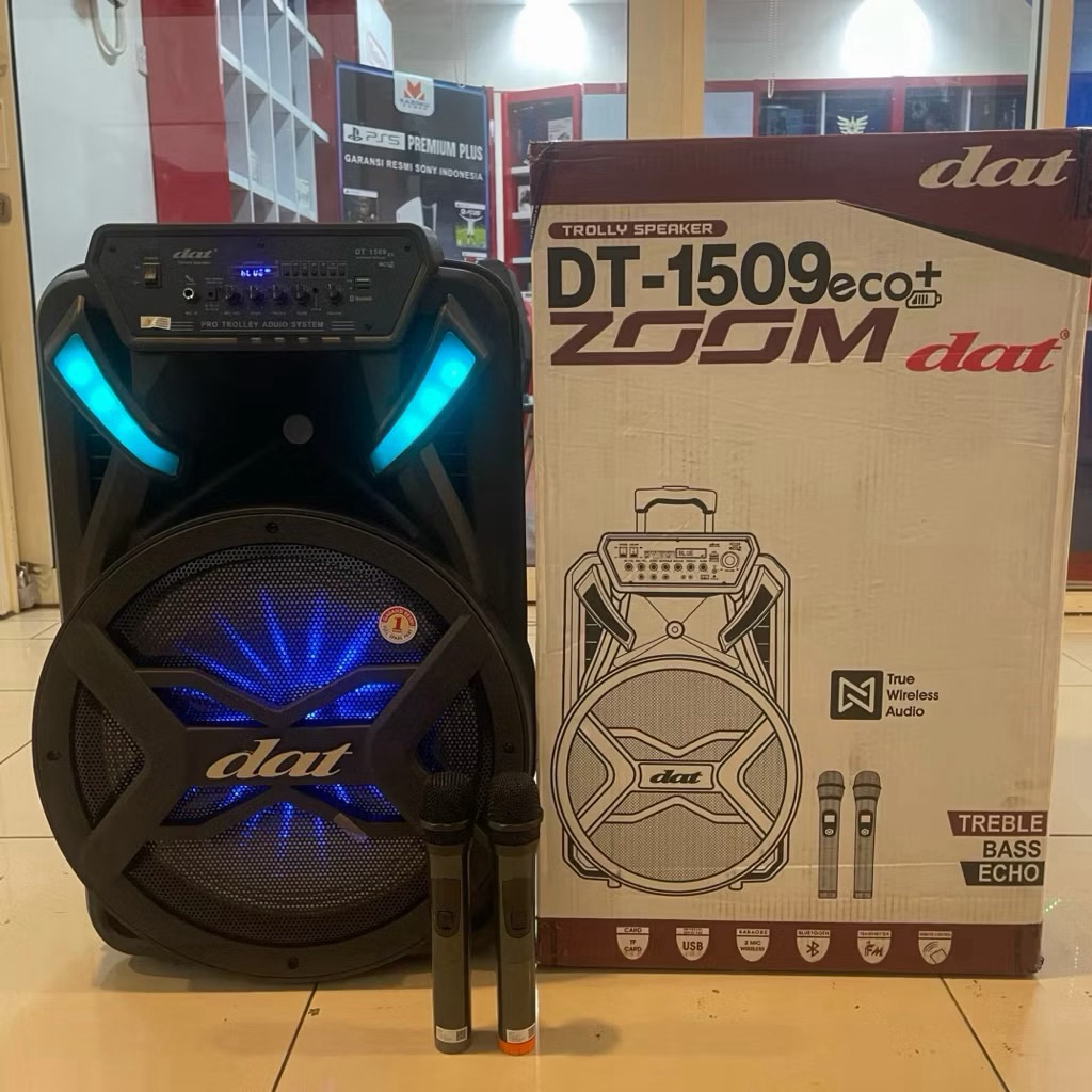 TERMURAH SPEAKER PORTABLE DAT DT 1509 X2 ECO+ / DT 1509X2 ECO + 15 INC