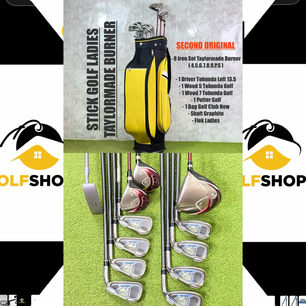 Stick Golf Ladies Taylormade Burner Bekas Original Fullset Bag Golf