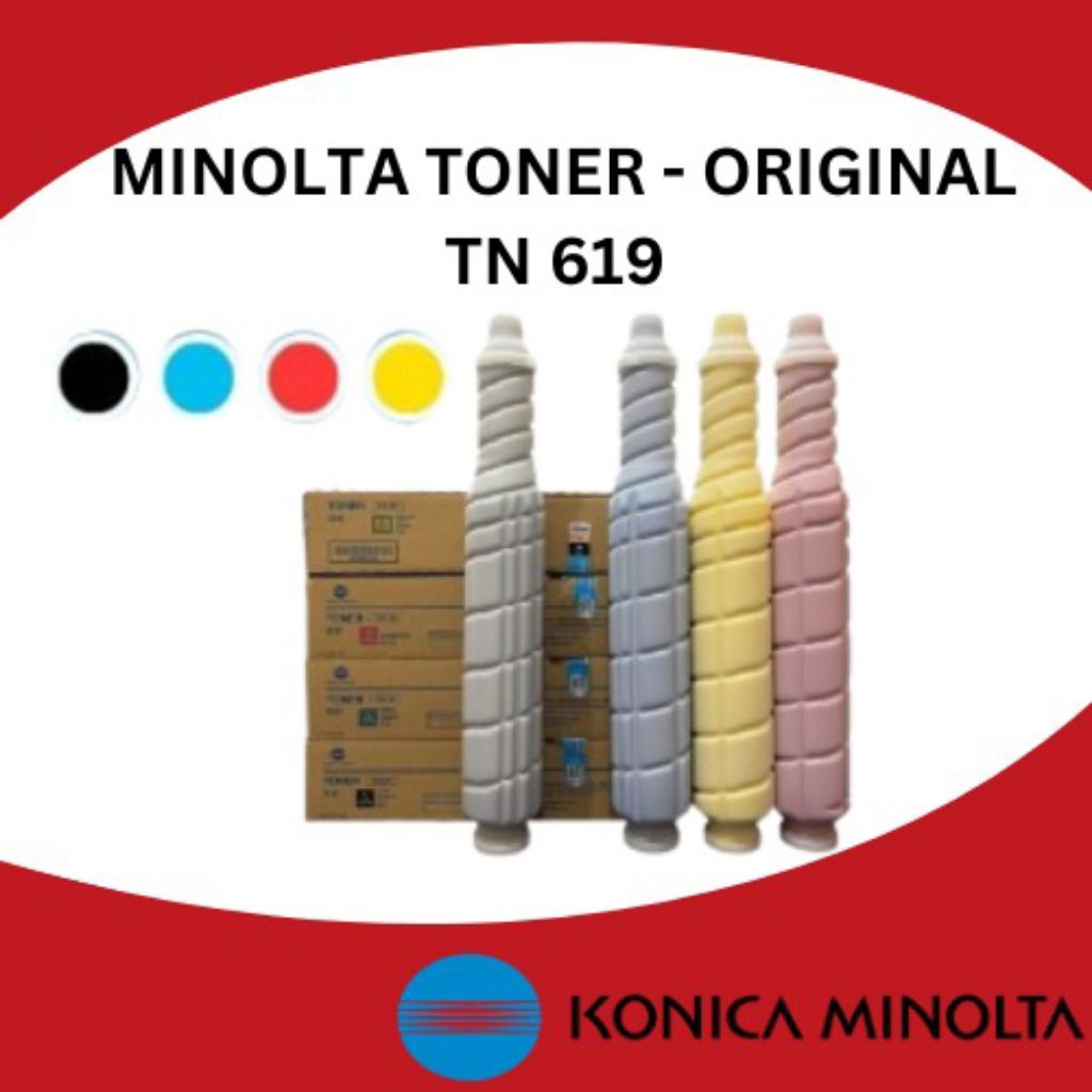 TONER TN619 KONICA MINOLTA CMYK ORIGINAL 1060,1070,2070,3070,4070