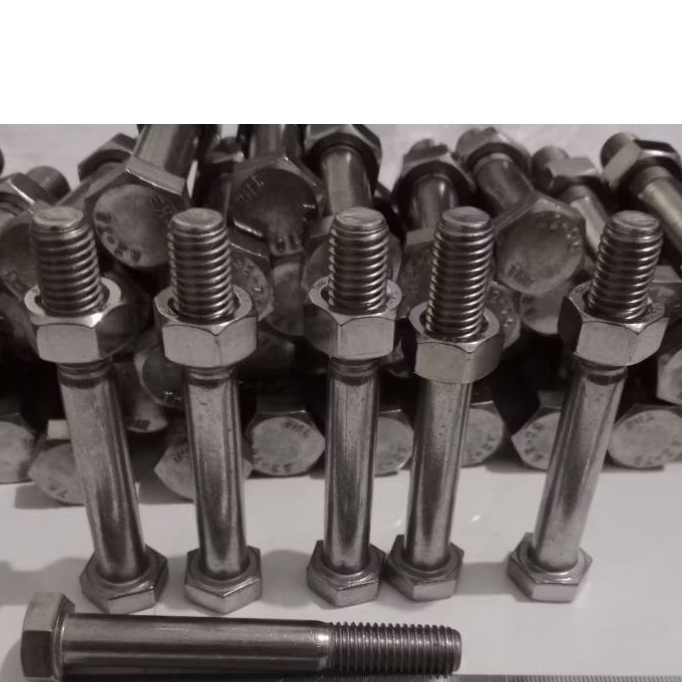 Baut mur stainless m16x150 half Drat baut kepala kunci 24 panjang 15 cm