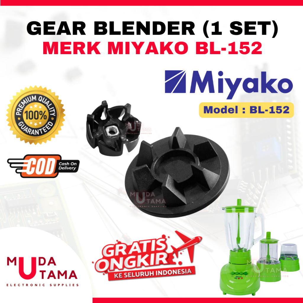 Karet Gear Blender MIYAKO BL-152 BL152PF BL152GS BL152GF - Gear Pemutar Blender MIYAKO BL-152 - Kopl