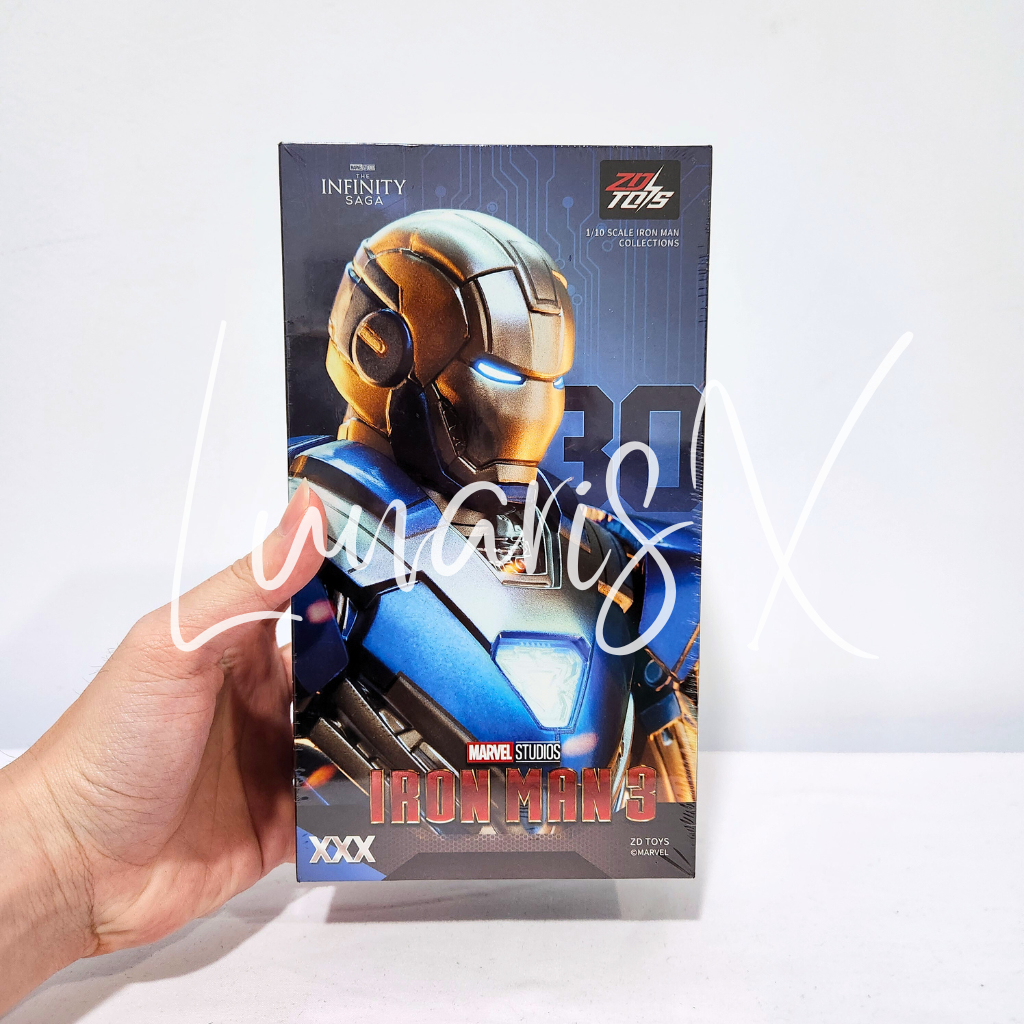 ZD Toys Marvel Avengers Ironman Iron Blue Steel Man Mark MK 30 Original ZDToys Action Figure