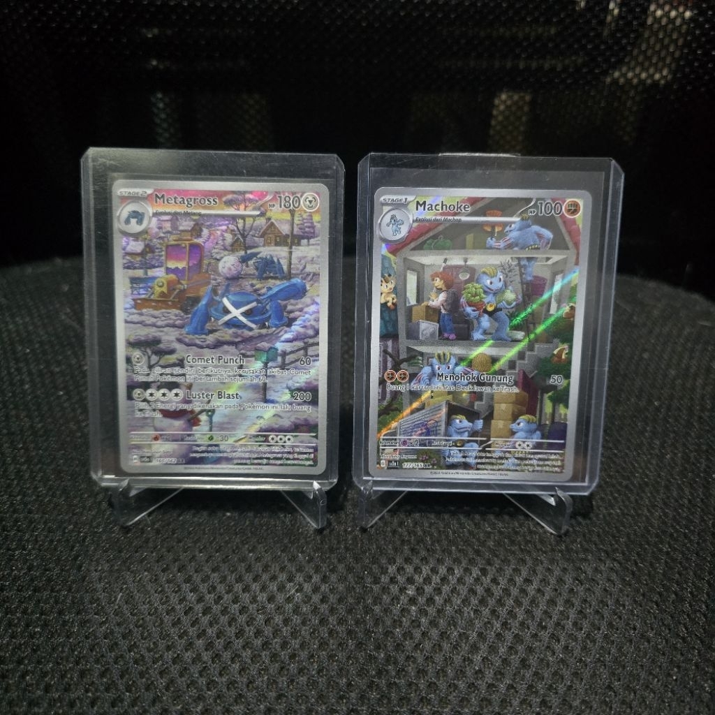 Pokemon TCG Indonesia 151 AR: Metagross AR & Machoke AR