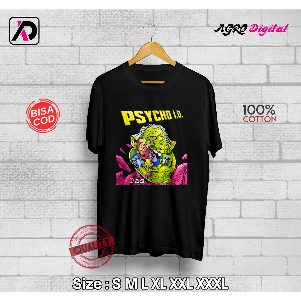 Kaos Custom Pas Band Psycho I.D | Kaos Distro (Bisa Desain Sesukamu)