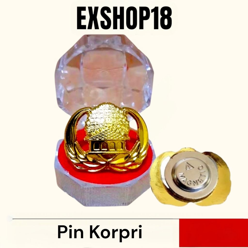 Pin Korpri Magnet / Pin Lencana Korpri ASN / Pin Korpri Magnet Import