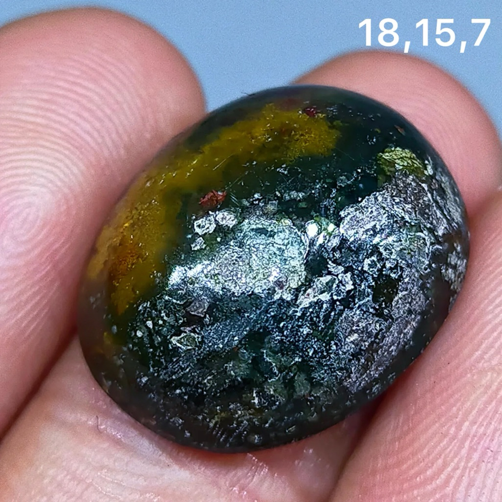 batu akik asli marcasite badar perak antik top ha natural (asli alam)