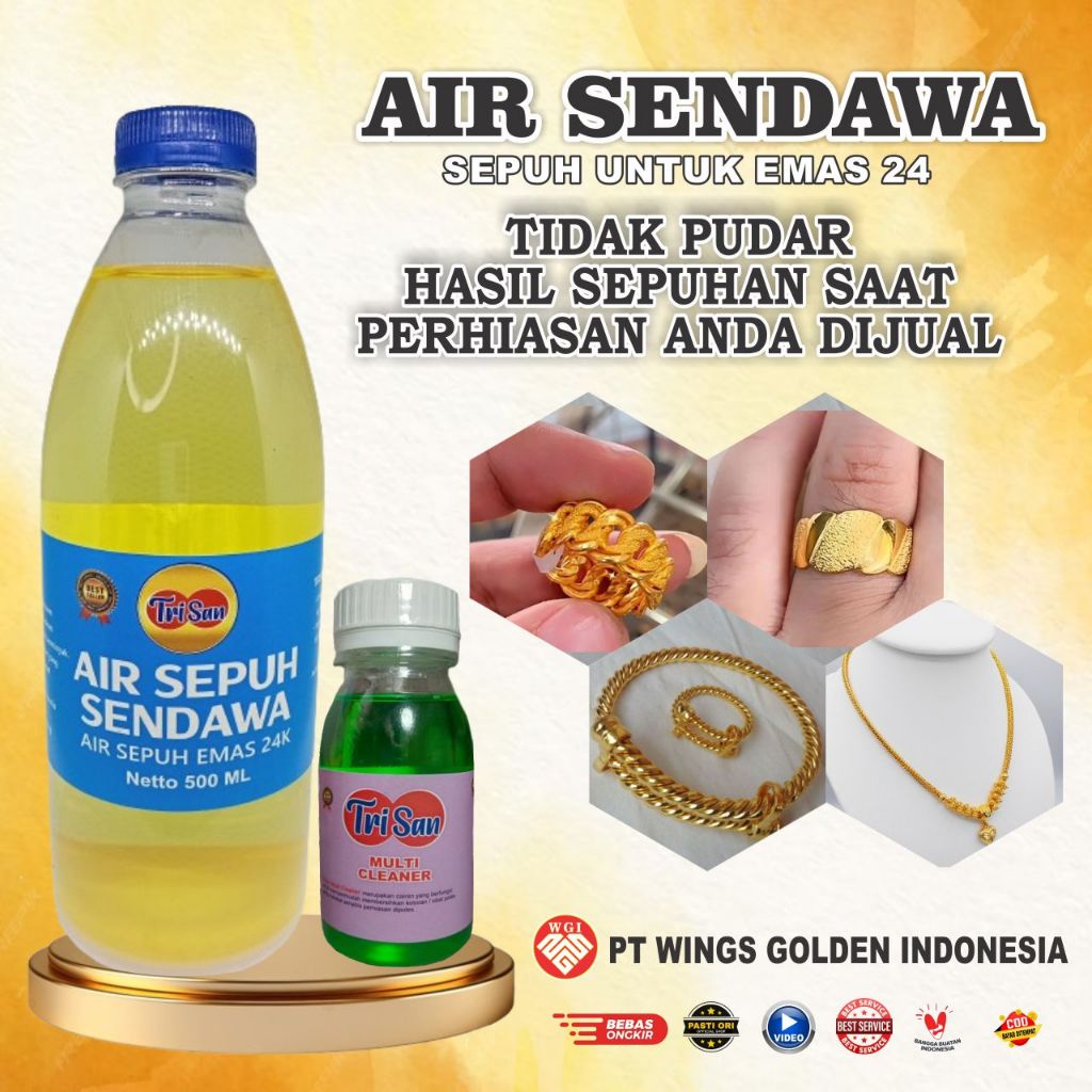 Air Sepuh Siap Pakai Sendawa  Obat penyepuhan Perhiasan Emas 24K