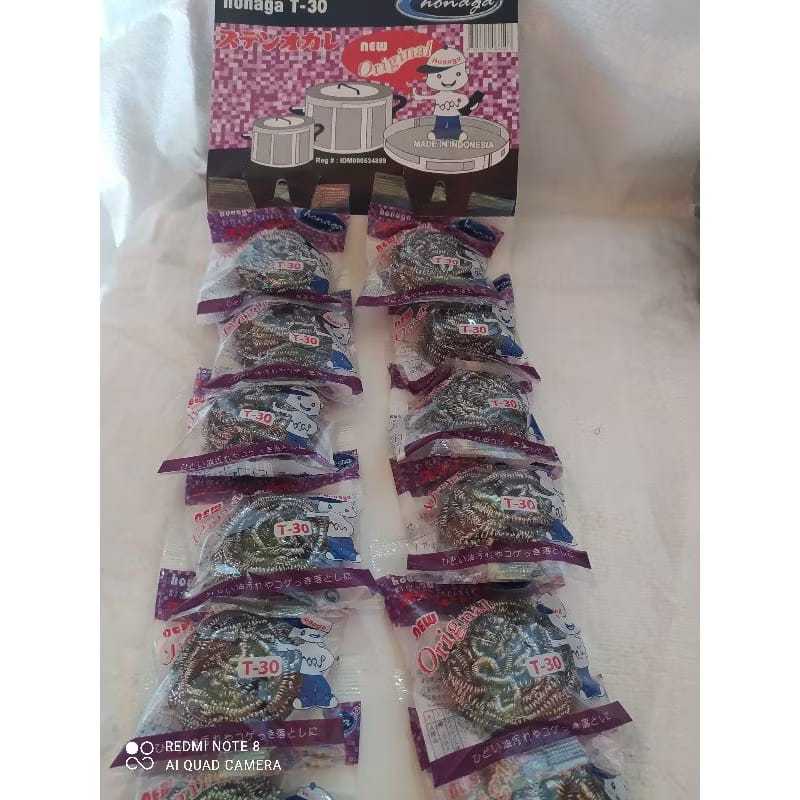 (12 pcs) Gosok Panci Honaga T-30 - harga grosir