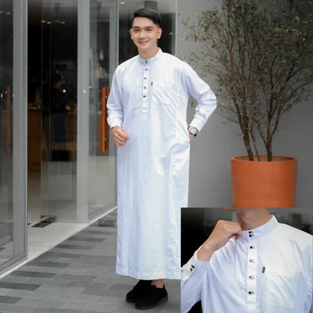 Baju Jubah Lebaran Pria Dewasa & Anak Terbaru Bahan Toyobo Fodo Ukuran M-XXL, Jubah Kekinian
