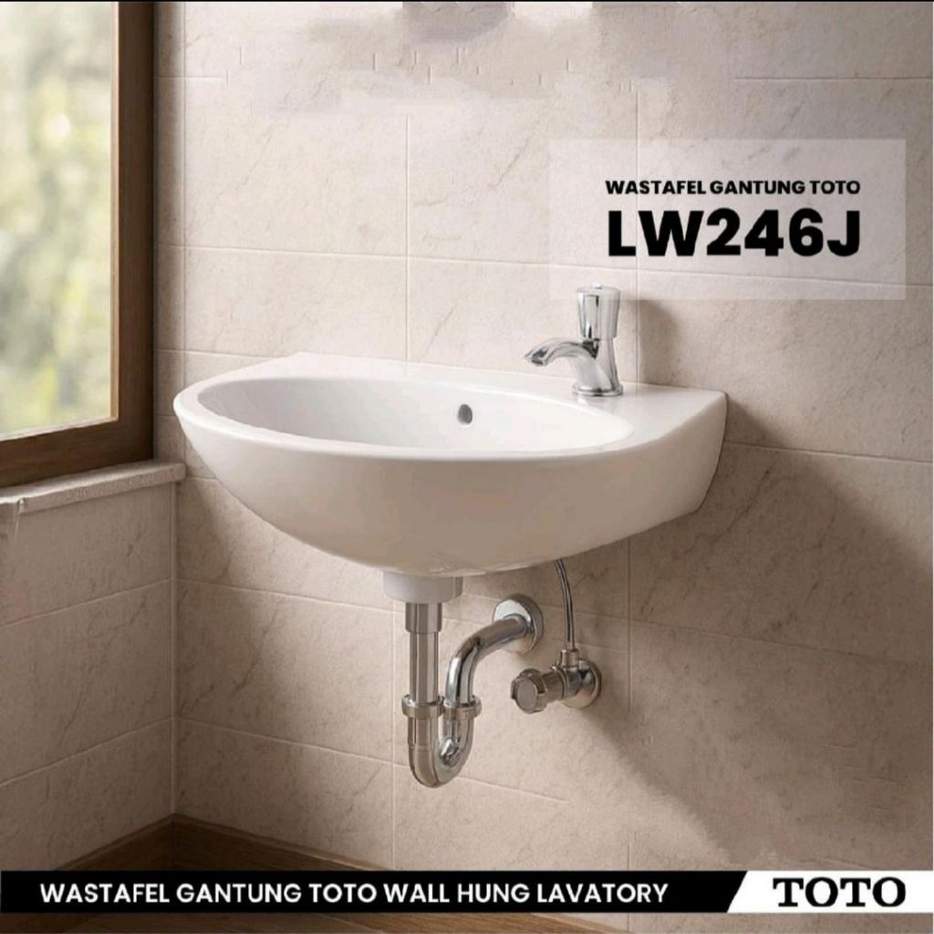 WASTAFEL TOTO LW 246 J KOMPLIT SET/WASTAFEL SET TOTO/WASTAFEL CUCI TANGAN