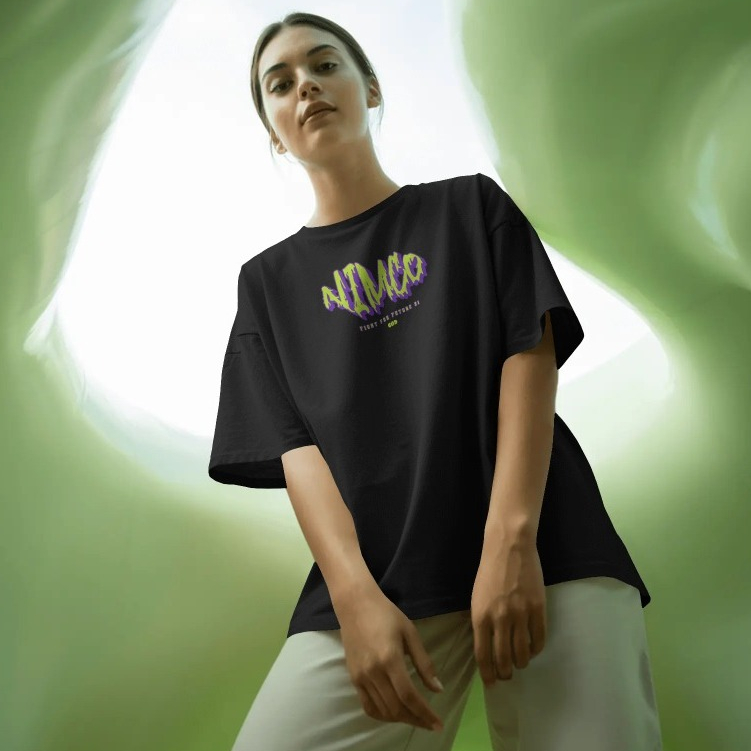 Ready Stock - Kaos Nimco Vision 010 S21 Hitam Tshirt Nimco Green - Kaos pria distro original 100%