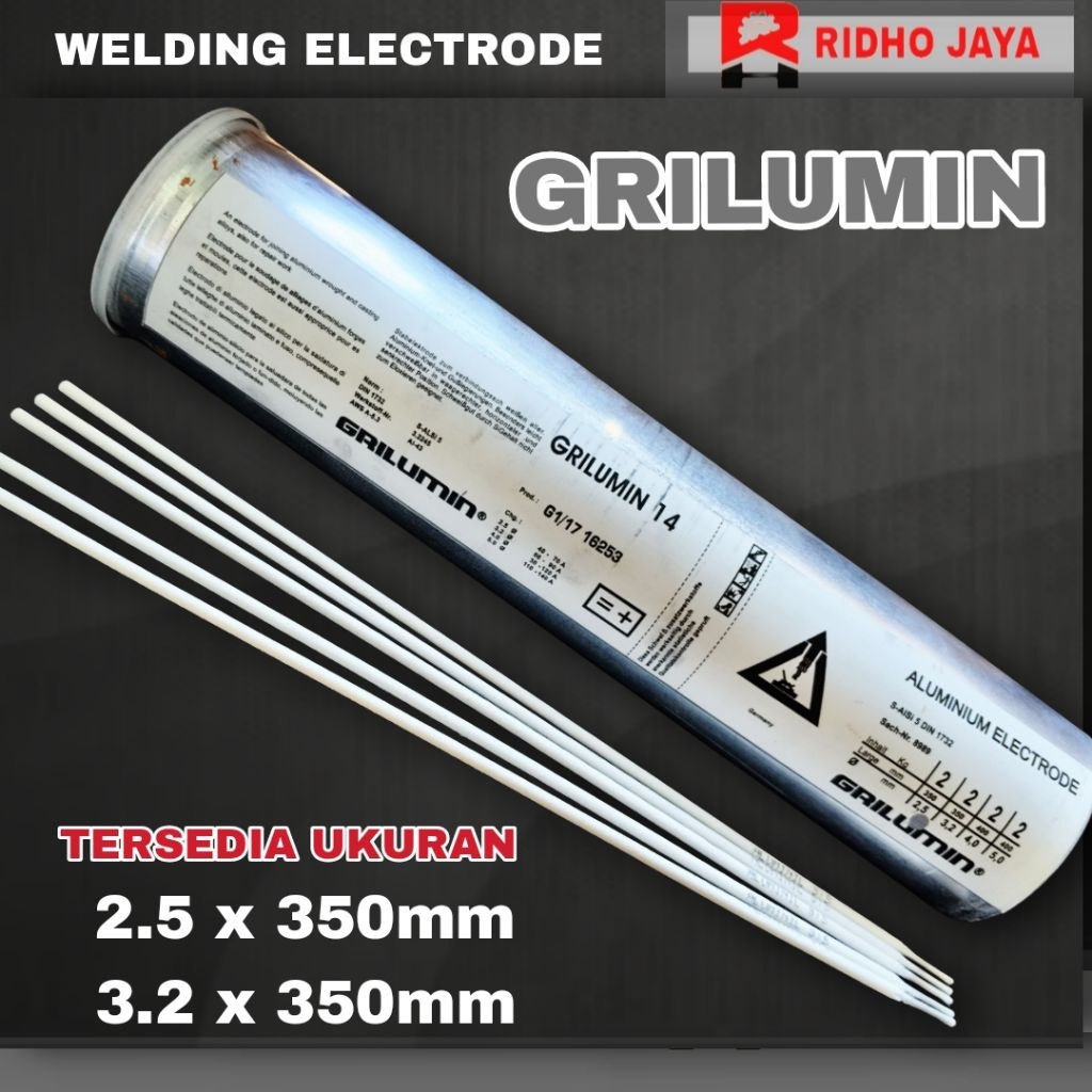 Kawat Las Listrik Alumunium GRILUMIN14 2.5mm - 3.2mm Per 5Batang
