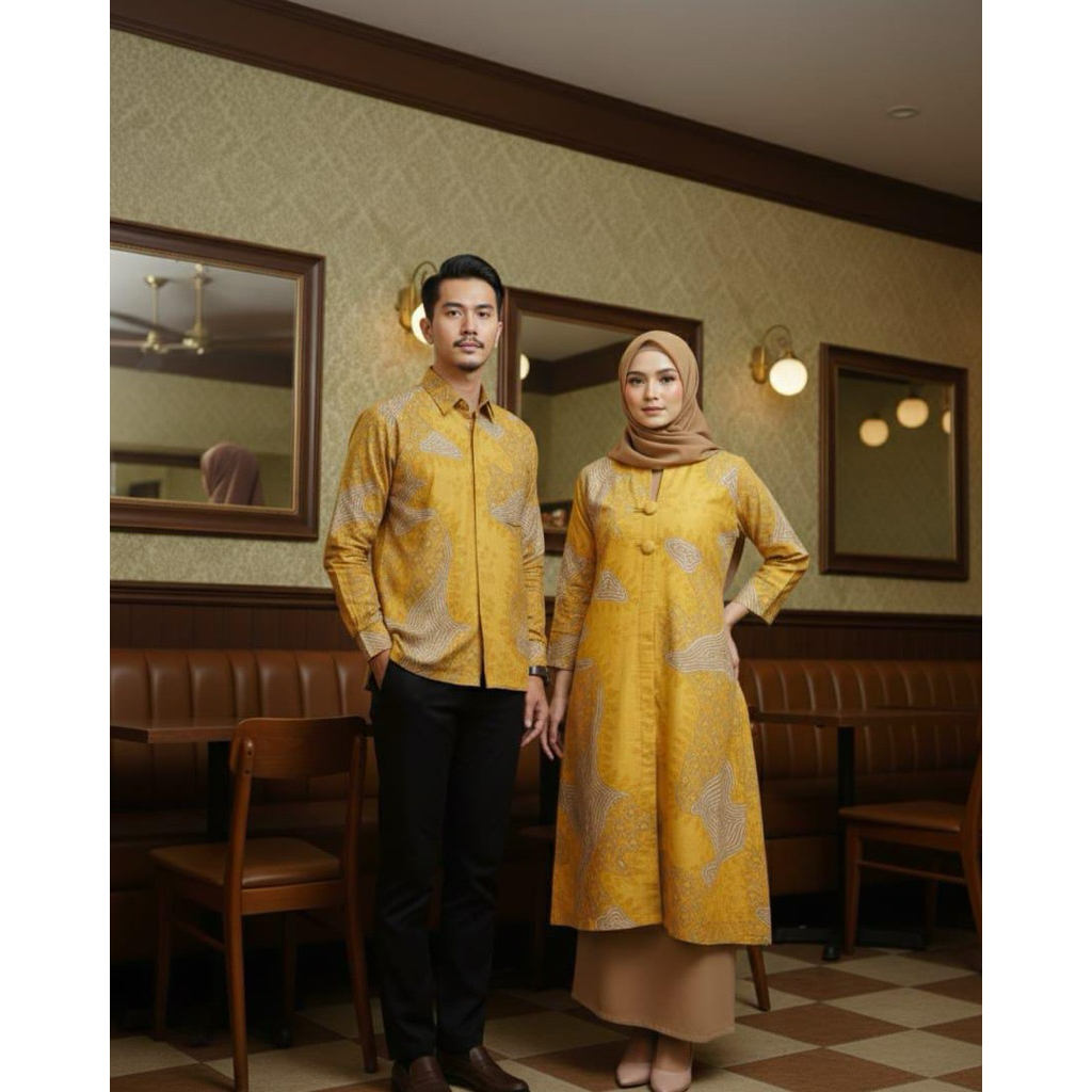baju batik couple solo premium