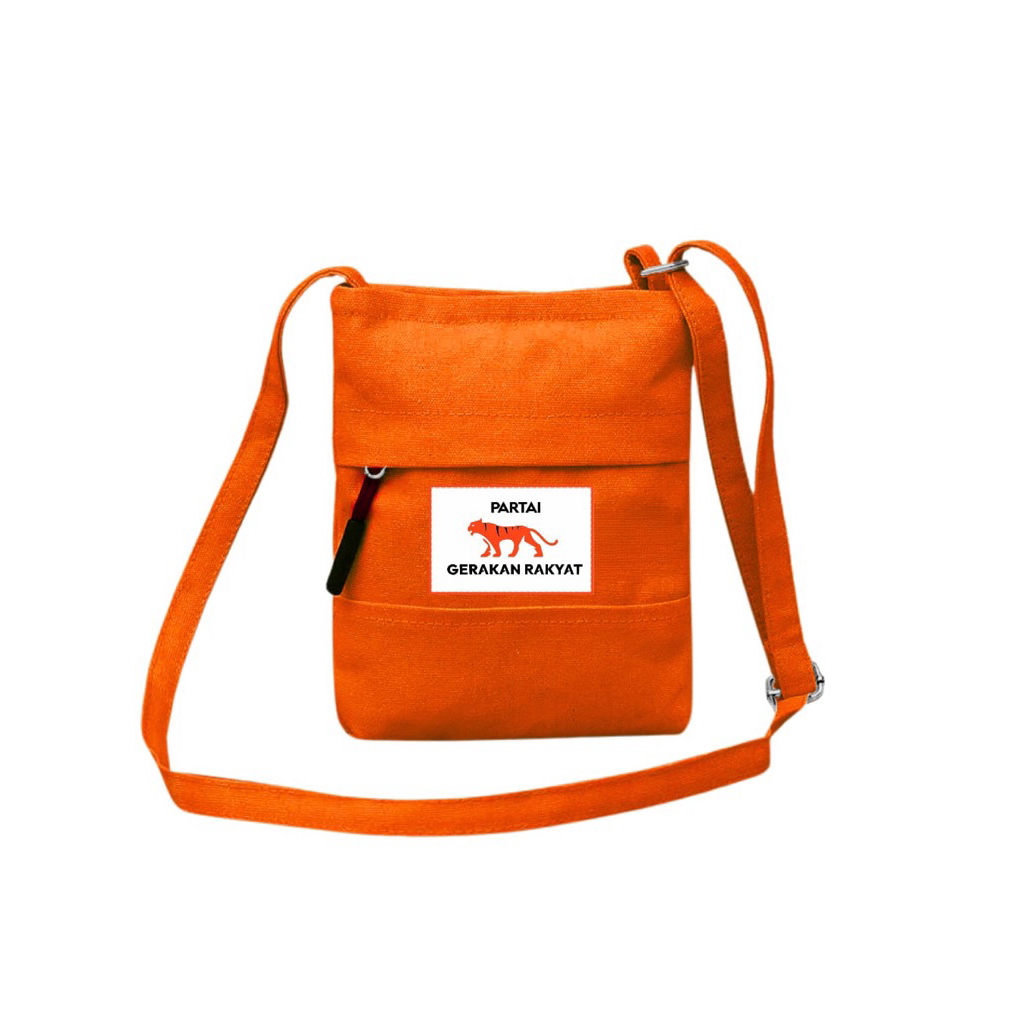 Custom Tas Selempang Sling Bag Mini Pocket Canvas