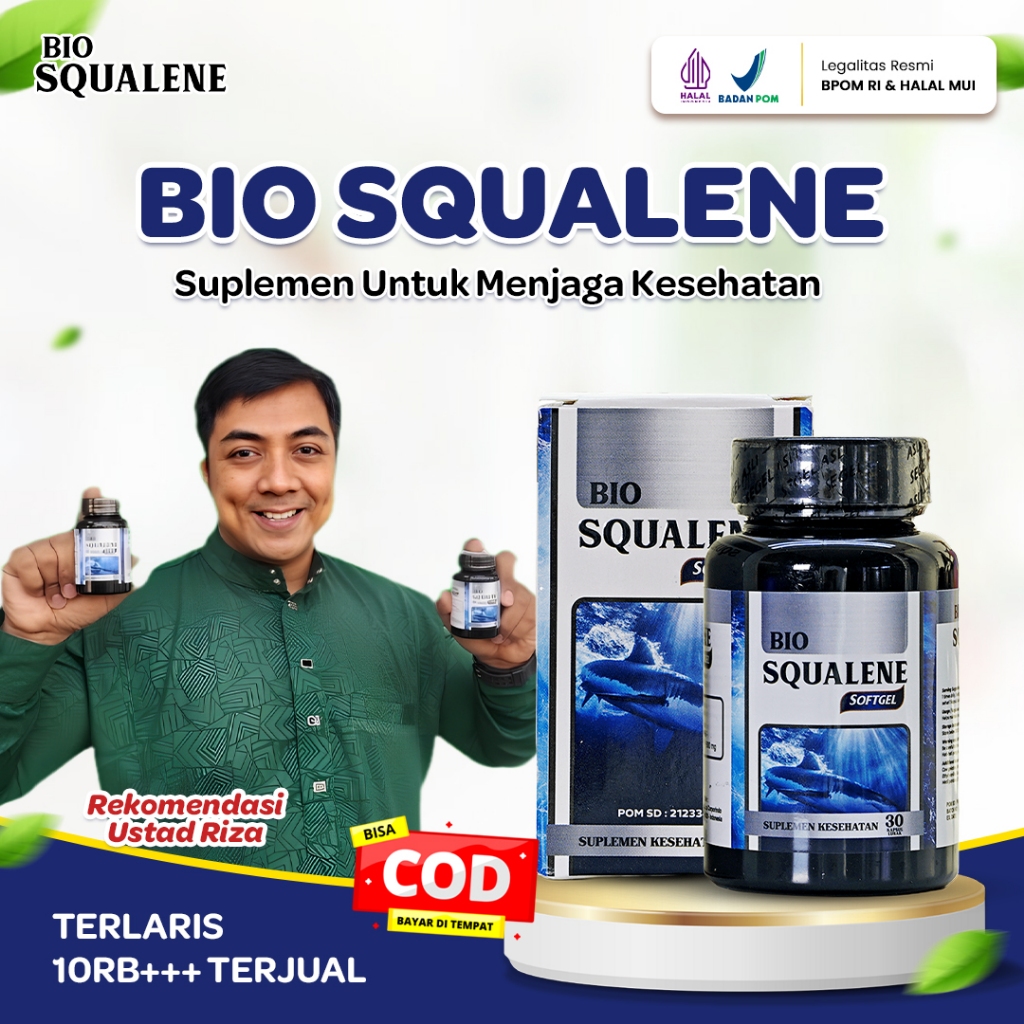 Bio Squalene Softgel Halal MUI BPOM Premium