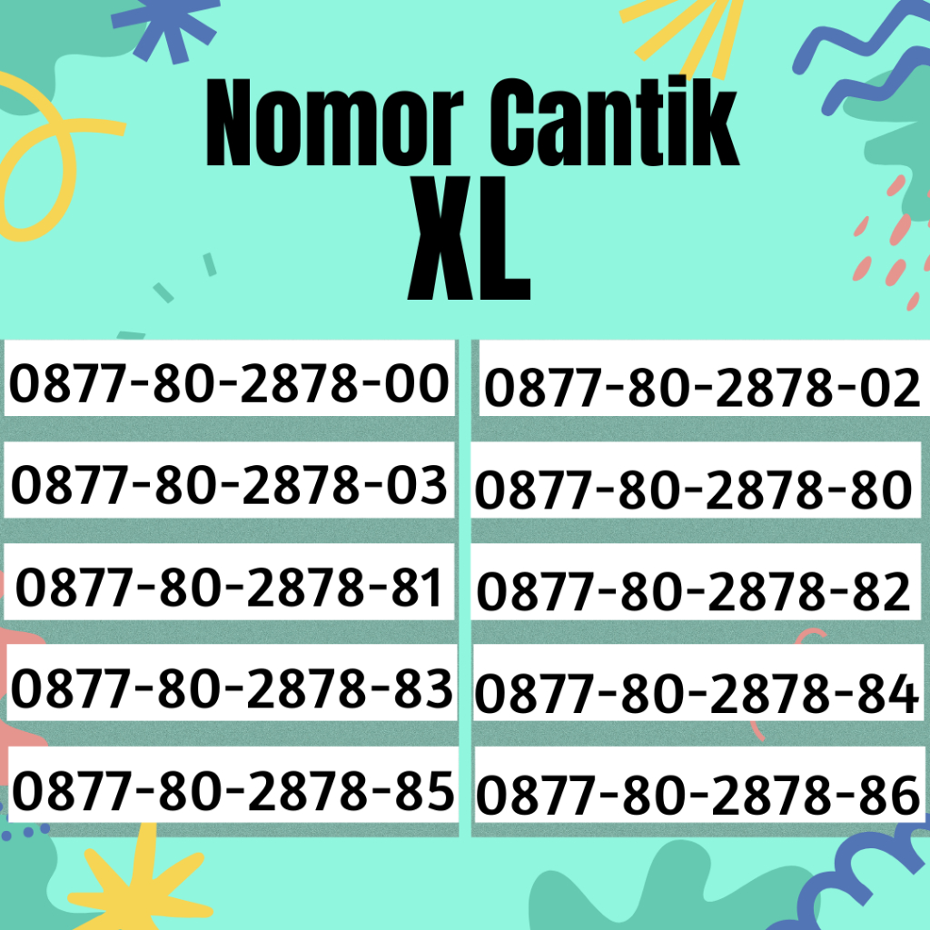 NOMOR CANTIK XL / KARTU PERDANA XL CANTIK (x15) / NOMOR XL CANTIK SPESIAL TERMURAH / PERDANA XL NOMO