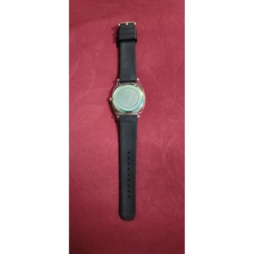 Pl jam tangan Alexandre Christie AC2763 Rosegold Black Rubber Original