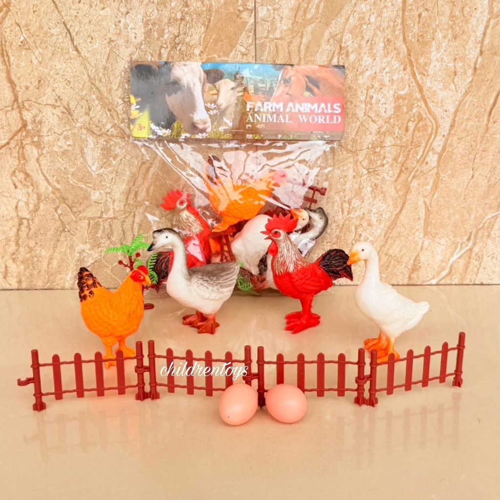 Mainan Animal World / Mainan Hewan Ternak Karet / Farm Animal