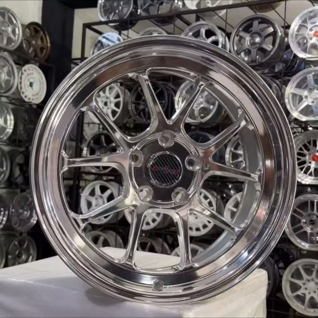 velg mobil ring 17 VENOM 6 HIGH POLISH YUSTA FLOW FORMING R17 velg racing Innova reborn xpander hrv 