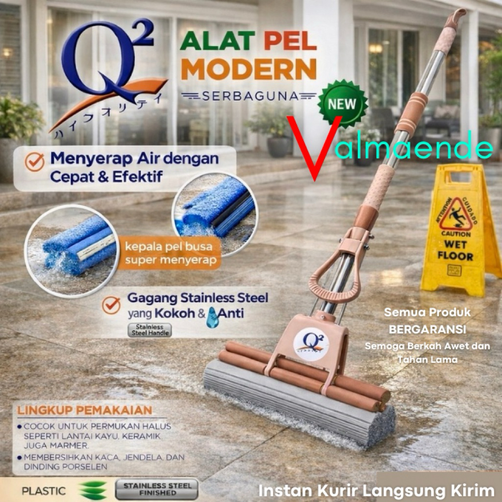 Pel Lantai Pel Busa Pengering Lantai Pel Sodok Peras Otomatis 213 Model 2 Roll