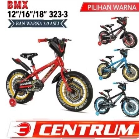 SEPEDA BMX 16/18 CENTRUM + MUSIK + SETIR OVERSIZE + FRAME TEBAL