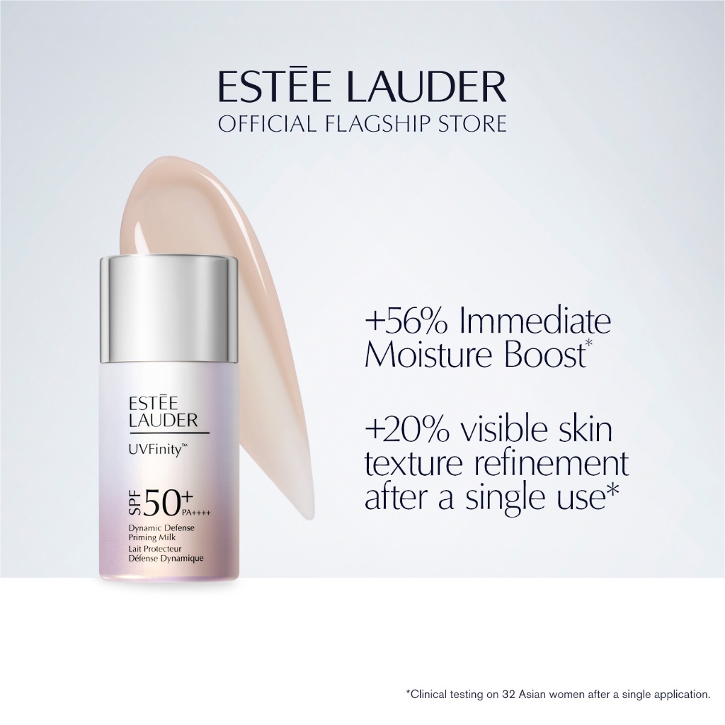 Estee Lauder UVFinity Dynamic Defense Priming Milk SPF 50+/PA++++ in Tone-Up Peach | Tinted Sunscree