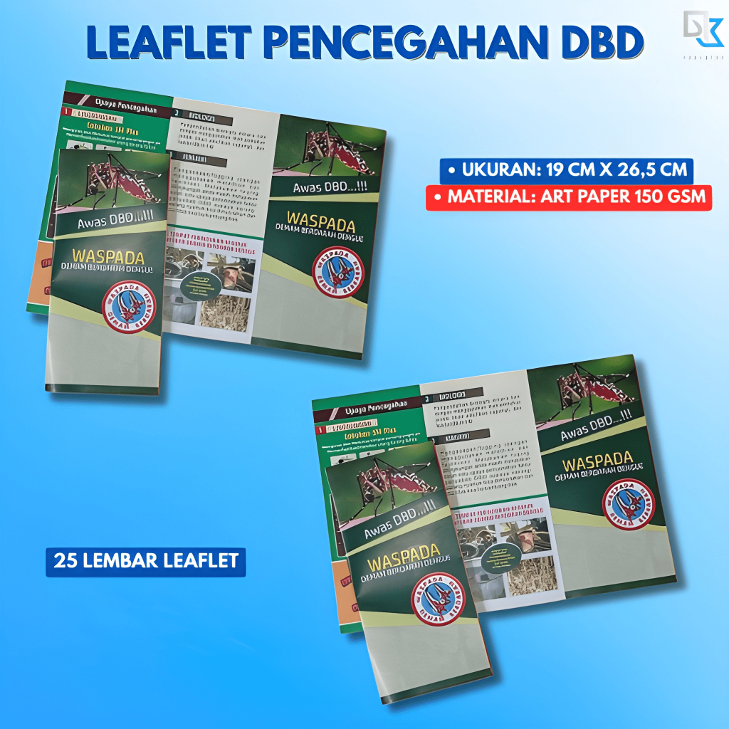Leaflet Waspada DBD | Kenali & Berantas DBD | Brosur Edukasi Kesehatan Lingkungan