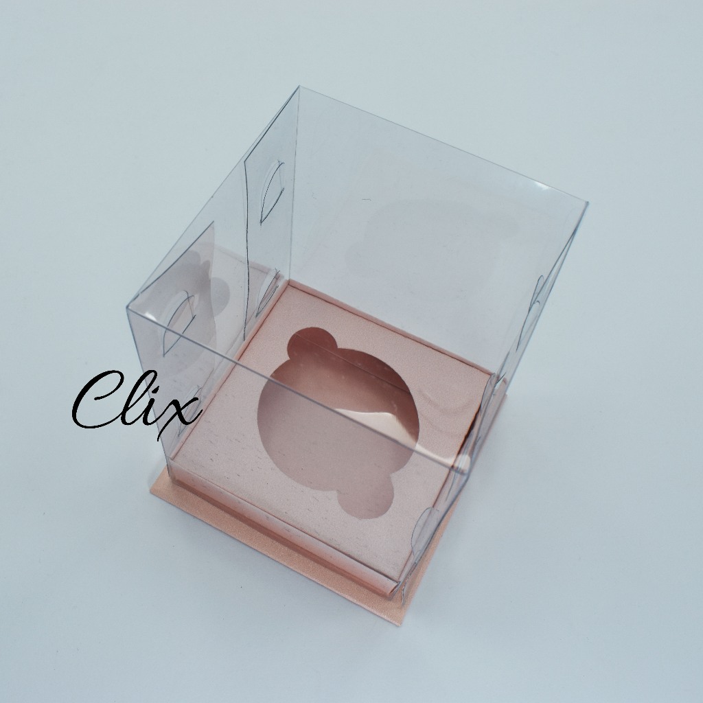 Box cupcake isi 1 pink