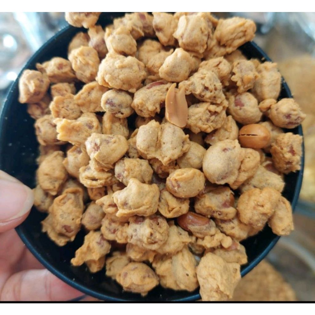 Kacang Telur Goreng Tepung Kriwil / Kacang Telor Disko 100gr, 250gr, 500gr - Gurih Renyah Enak / Sna