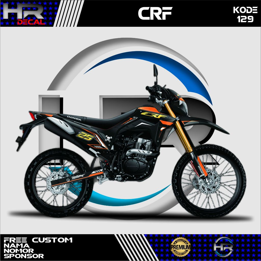 Decal CRF 150L Custom Nama & Nomor – Sticker CRF Fullset Design Sendiri