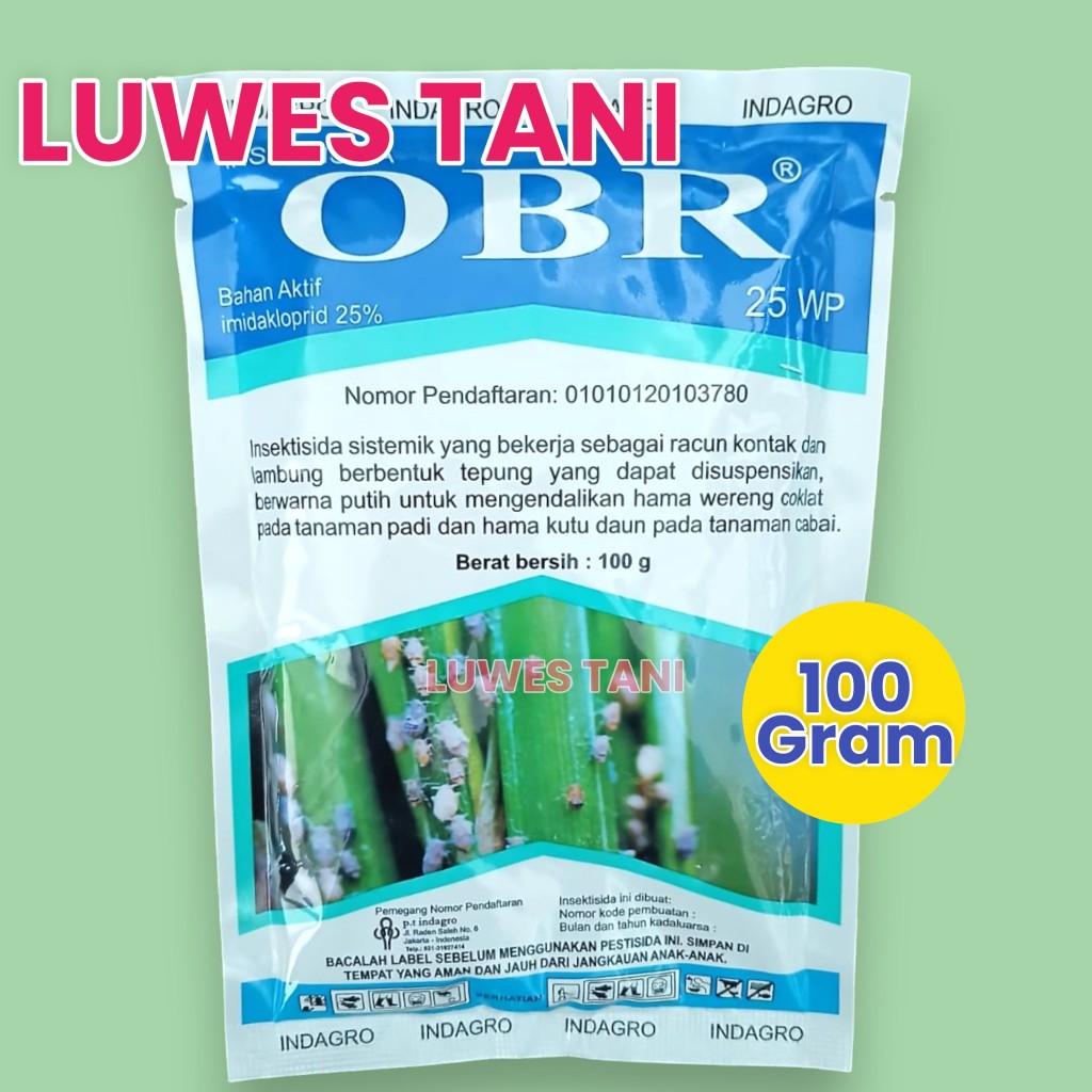OBR 25WP Insektisida Sistemik Tepung Imidakloprid 25% Mengendalikan Wereng Kutu Padi