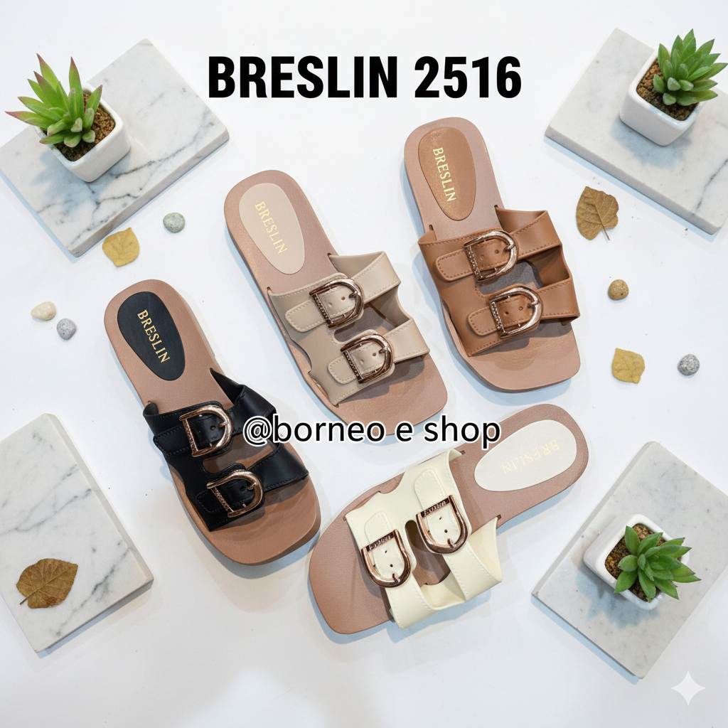 [BISA COD] BRESLIN 2516/ sandal selop ban 2 breslin terbaru/ sandal wanita dewasa fashion