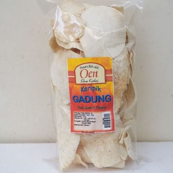 Keripik Gadung OEN Kediri 175Gr | Keripik Gadung Asli Gurih Renyah | Oleh-Oleh Khas Kediri | Camilan
