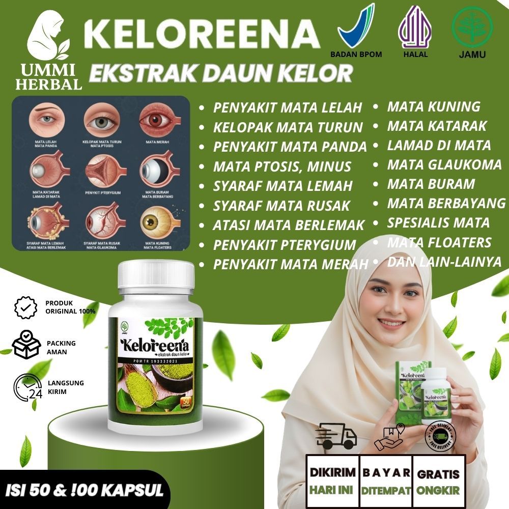 Kelorena Kapsul Ekstrak Daun kelor Obat Sakit Mata Dan Ulkus Kornea Alami Gatal
