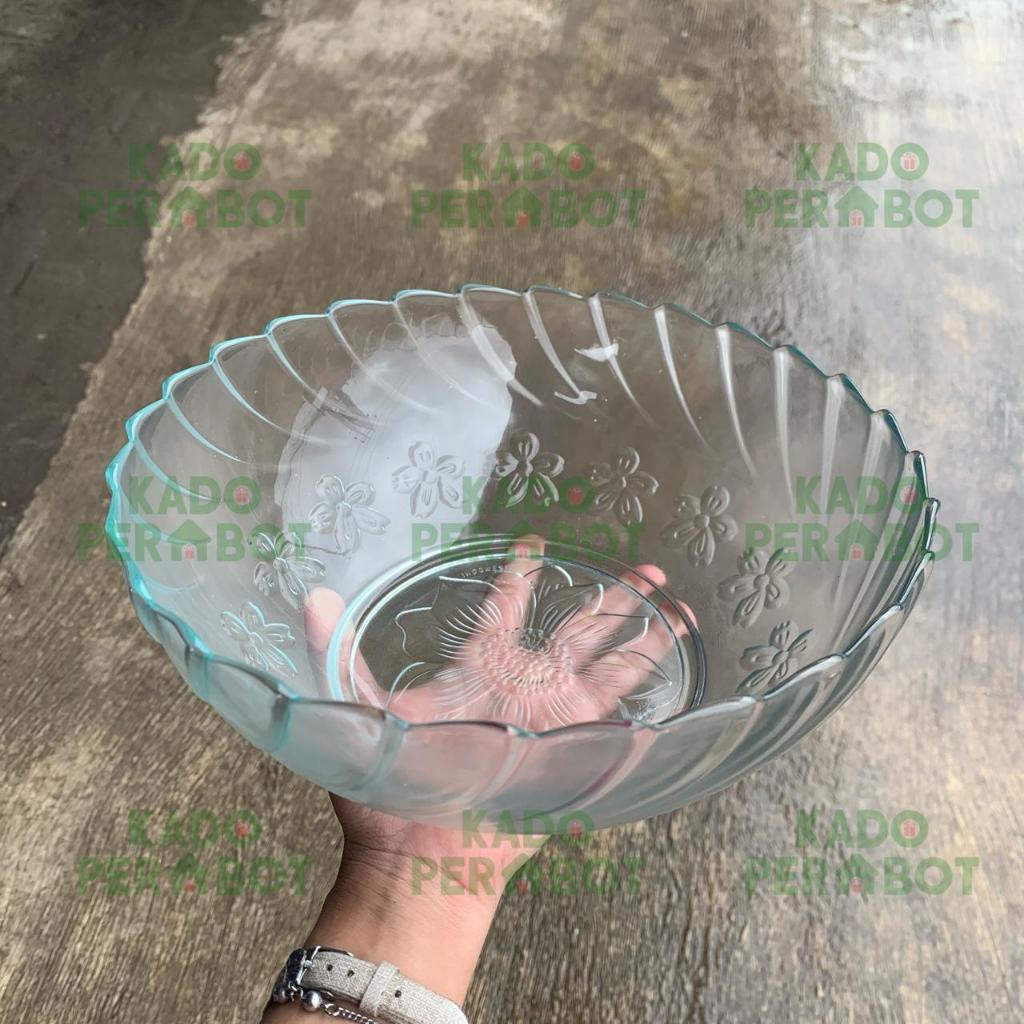 Mangkuk Kaca Salad Besar Mangkok Kaca Mangkok Sayur Besar Mangkok Bulat Kaca Mangkok Beling Jumbo