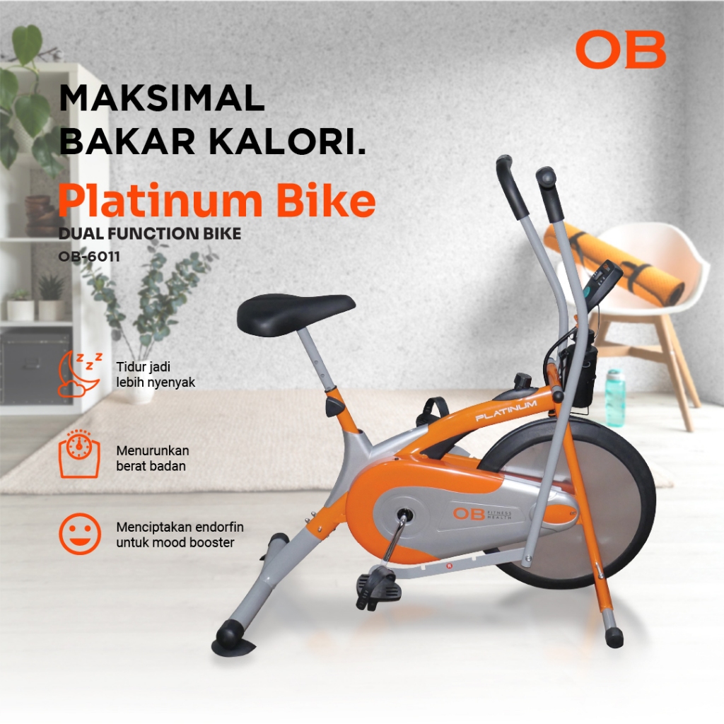 Sepeda Statis Dua gerakan kaki dan tangan OB Fit OB 6011 untuk latihan cardio rumahan