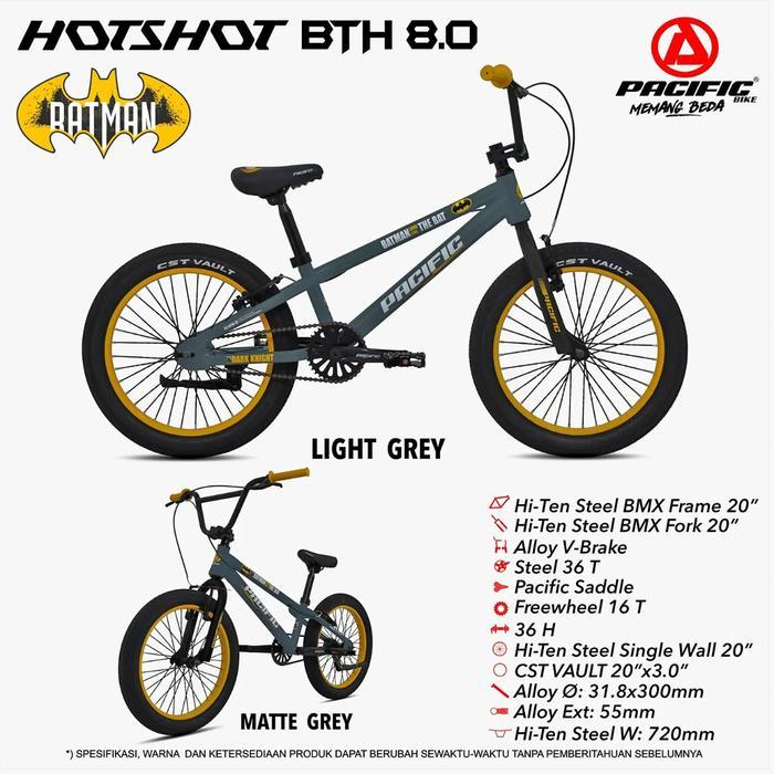 sepeda anak BMX 20 inch PASIFIC BTH 8.0 ban jumbo 3.0 HOTSHOT PASIFIC