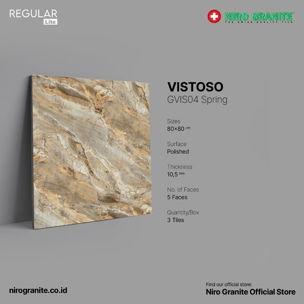 NIRO GRANITE 1st Grade - Vistoso GVIS04 - Polished - 80x80