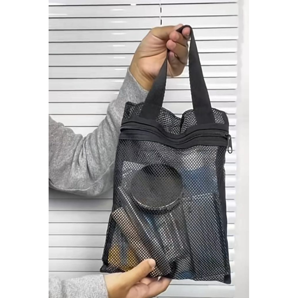 Tas jaring Tempat bedak bayi multifungsi tas makeup skincare multifungsi organizer