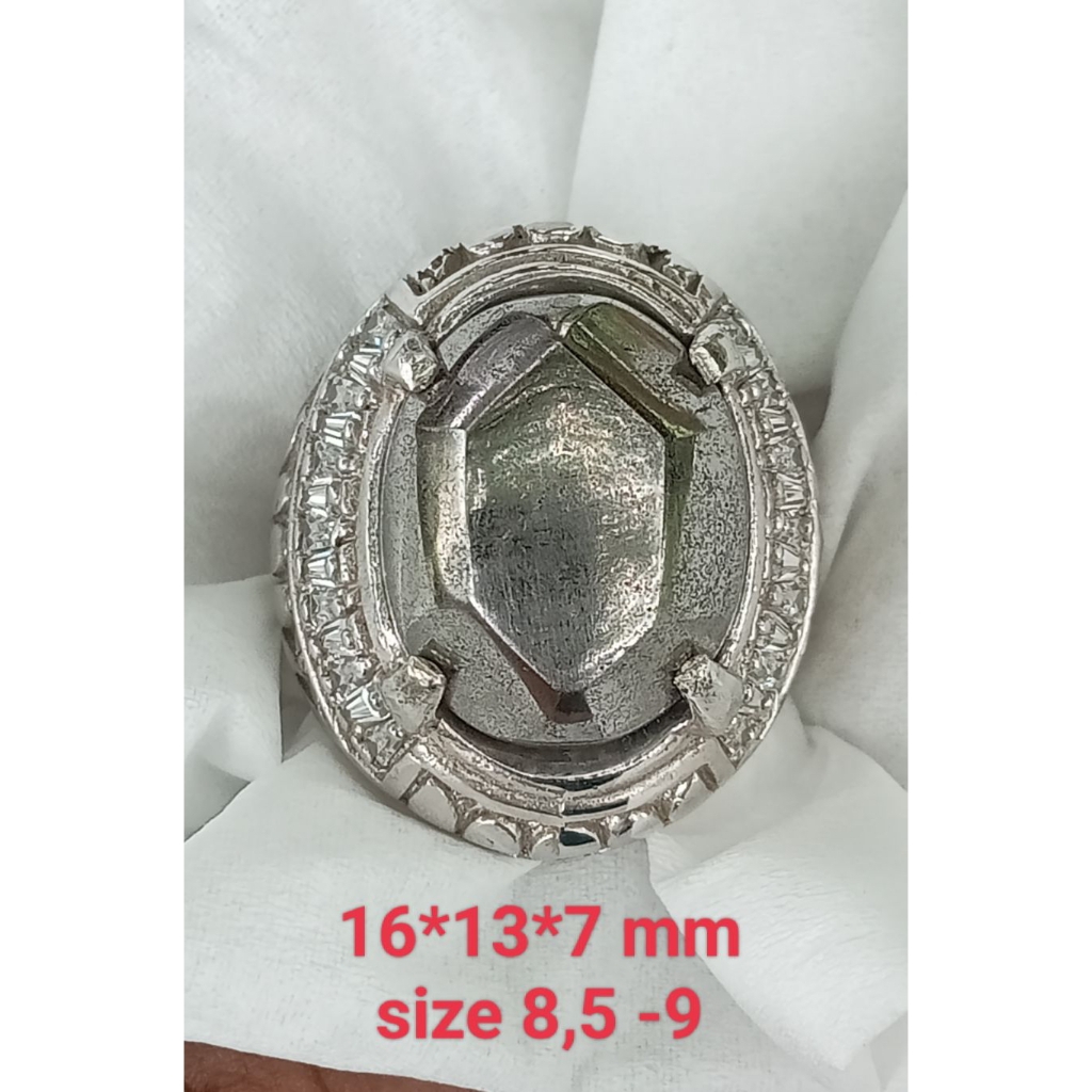 mirror diamond Cut cincin iron Meteorite besi Aji faset/cutting