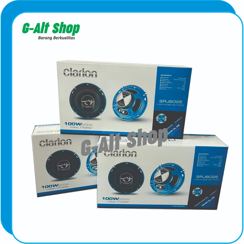 SPEAKER MOBIL 2 - Way Coaxial - CLARION Speaker SRJ Series SRJ602E - 6 Inch - Speaker Mobil