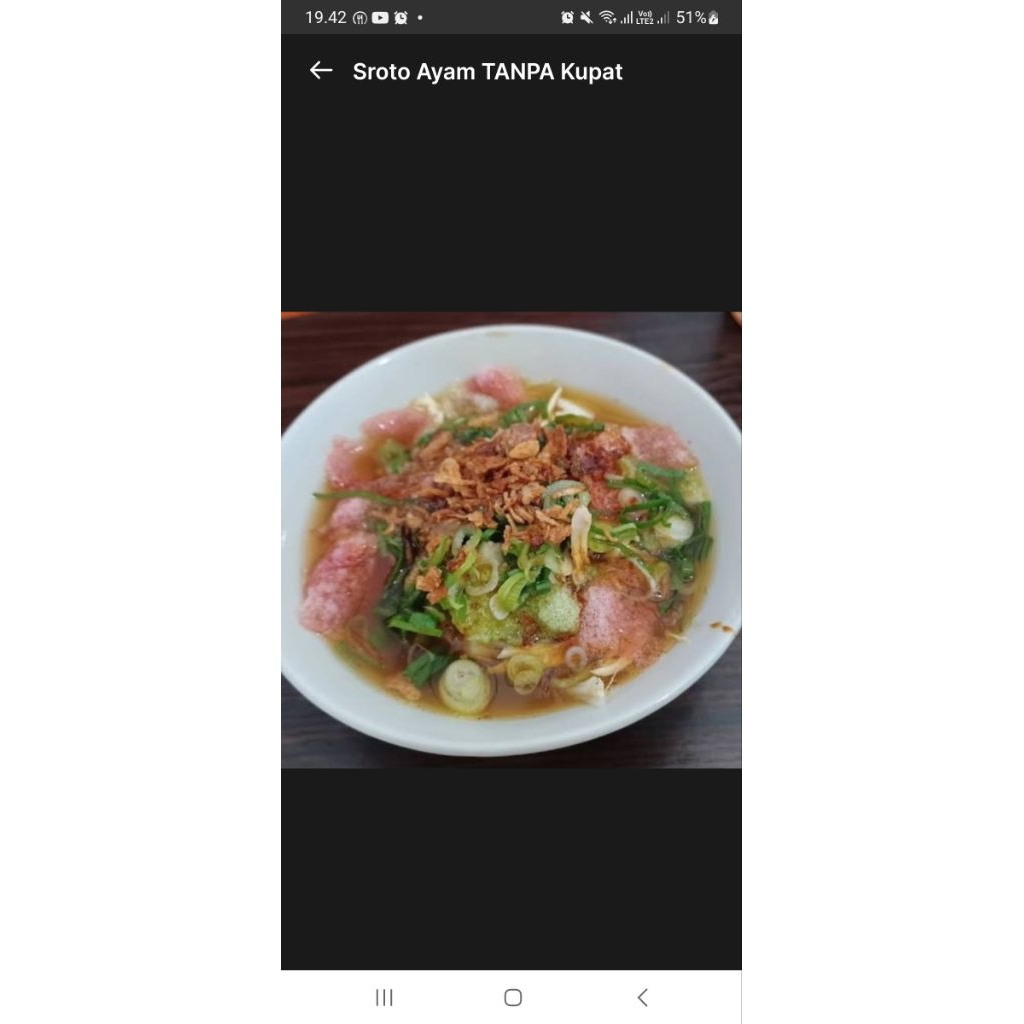 sroto sokaraja Daging ayam