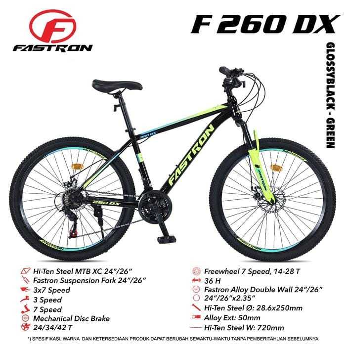 sepeda gunung MTB FASTRON 260DX UKURAN 20 INCH ANAK REMAJA