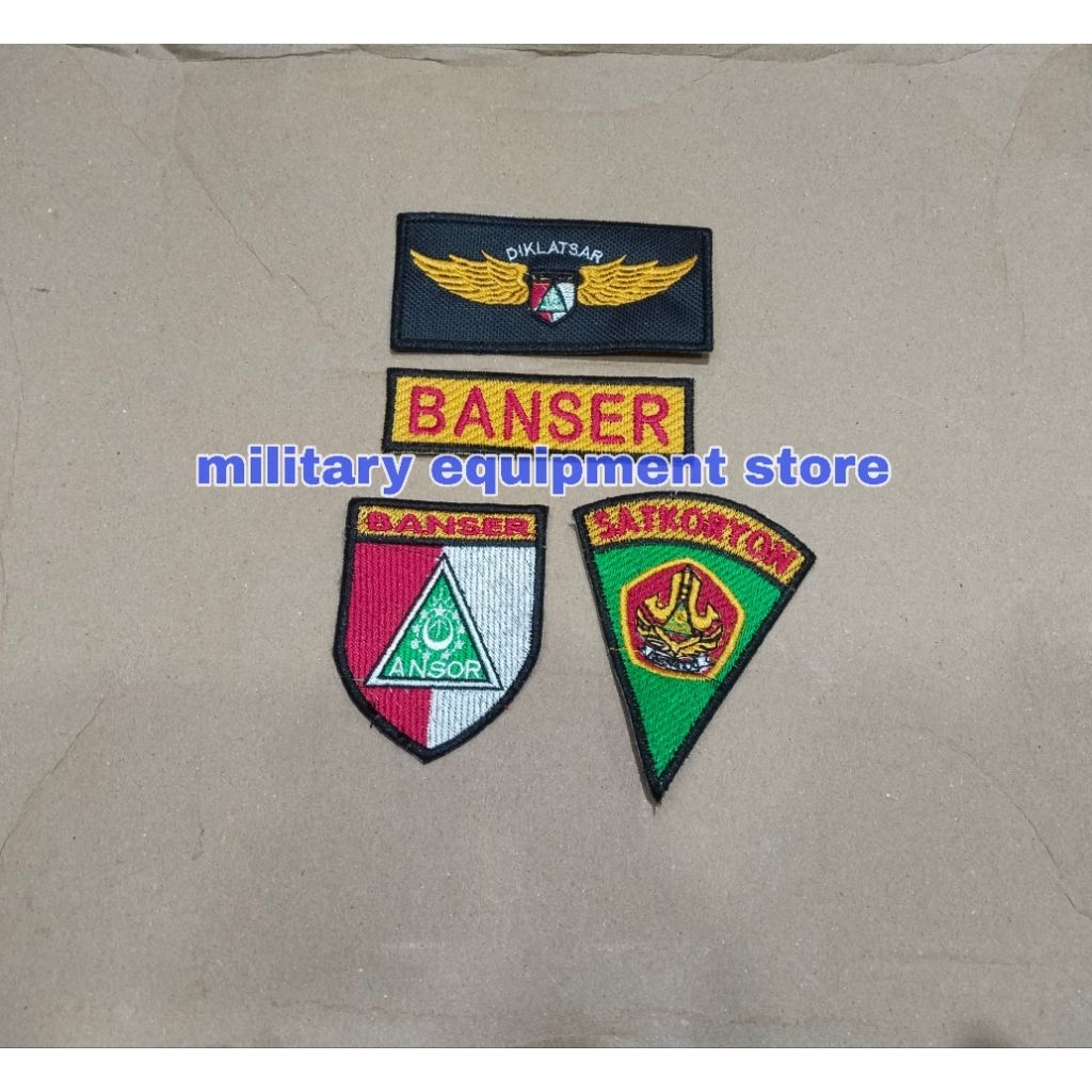 ATRIBUT BORDIR BANSER - BORDIRAN BANSER - PERLENGKAPAN BANSER