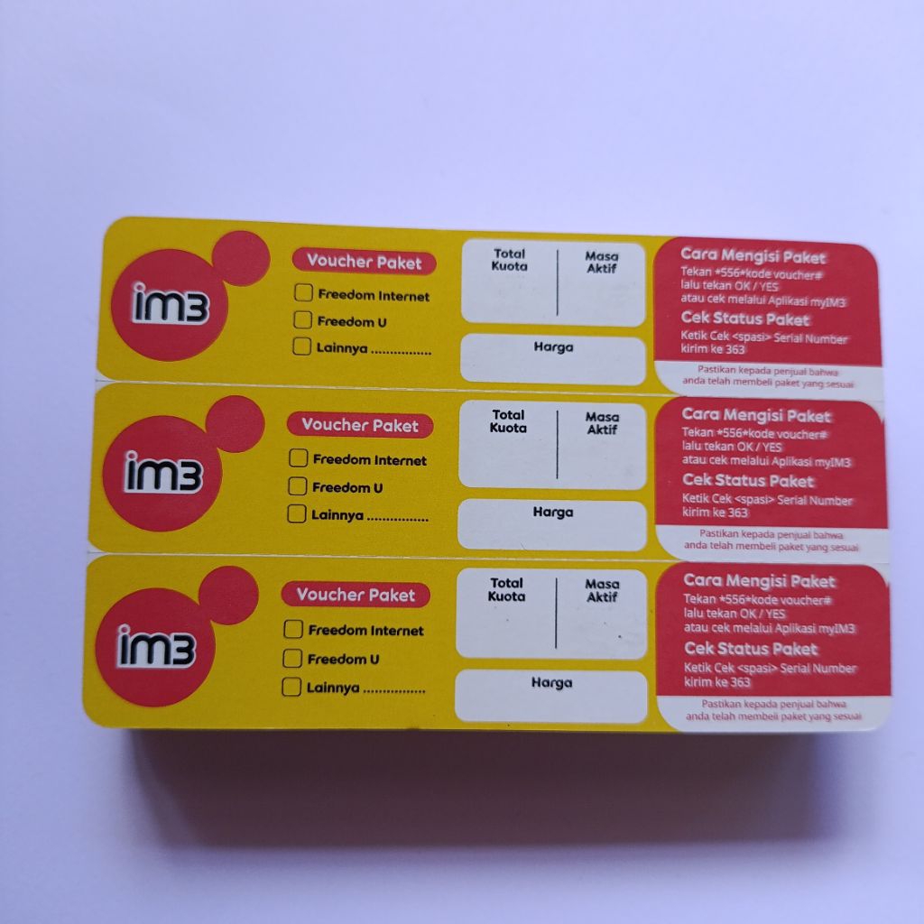 Voucher Indosat im3 kosongan 1 box