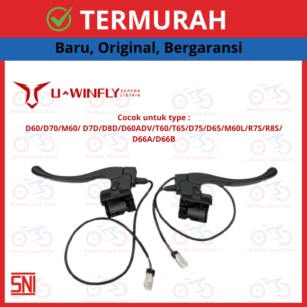 Uwinfly Handle Rem Handel Rem Sepeda Listrik Original D60/D70/M60/ D7D/D8D/D60ADV/T60/T65/D75/D65/M6