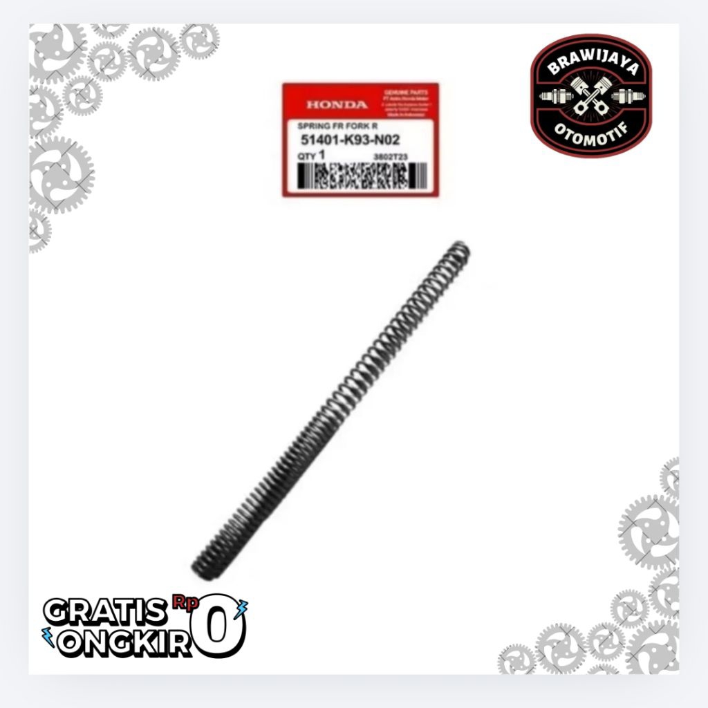 [Brawijaya] PER PIR SKOK SHOCK DEPAN  SCOOPY K93 K2F INJEKSI 51401K93N02 KODE PARTS A51401-K93-N02HG